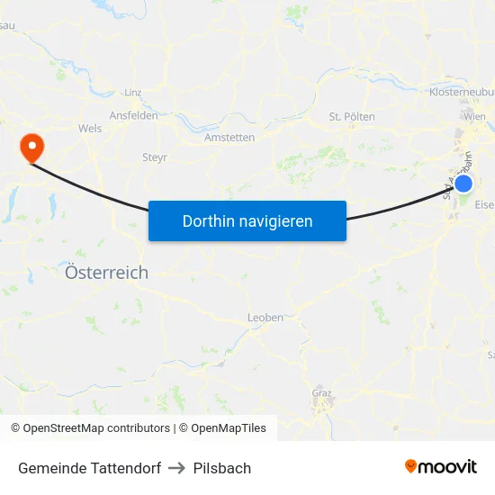 Gemeinde Tattendorf to Pilsbach map