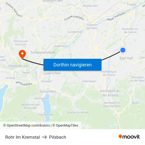 Rohr Im Kremstal to Pilsbach map