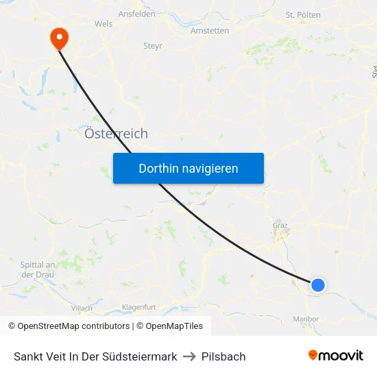 Sankt Veit In Der Südsteiermark to Pilsbach map