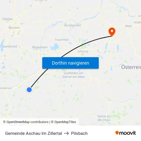 Gemeinde Aschau Im Zillertal to Pilsbach map