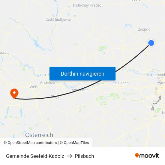 Gemeinde Seefeld-Kadolz to Pilsbach map