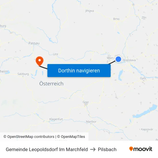 Gemeinde Leopoldsdorf Im Marchfeld to Pilsbach map