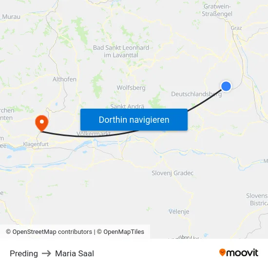 Preding to Maria Saal map