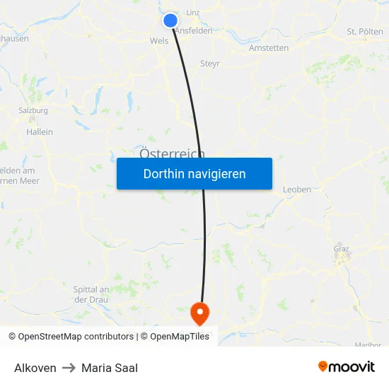 Alkoven to Maria Saal map