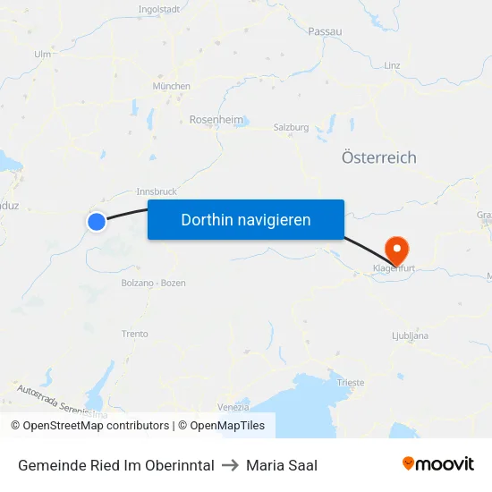 Gemeinde Ried Im Oberinntal to Maria Saal map