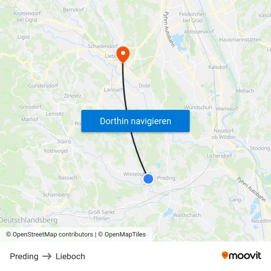 Preding to Lieboch map