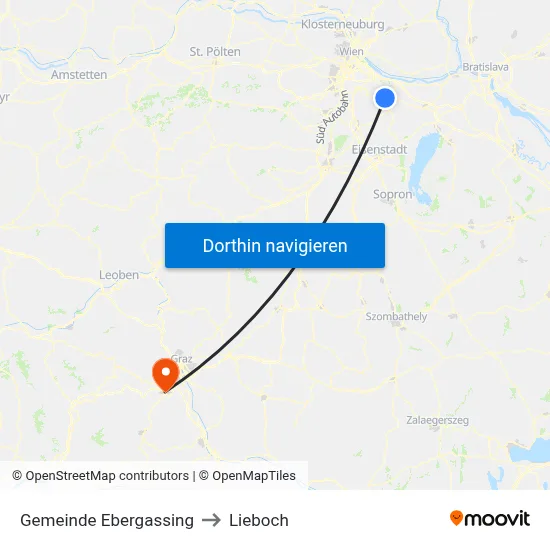 Gemeinde Ebergassing to Lieboch map