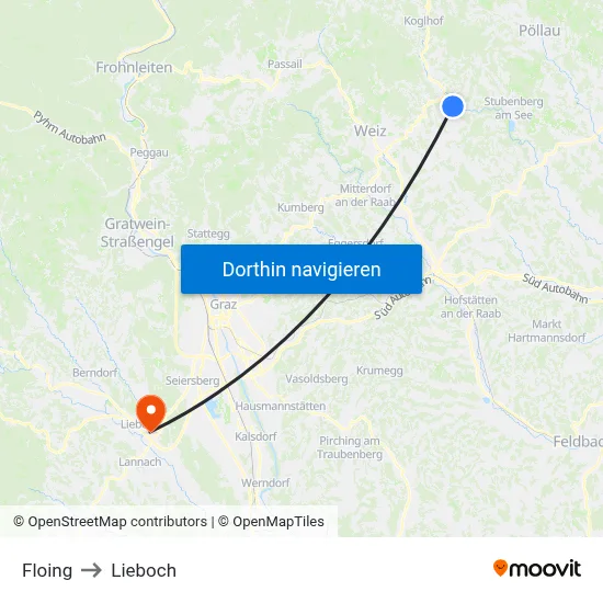 Floing to Lieboch map