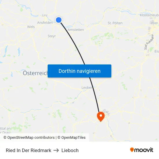 Ried In Der Riedmark to Lieboch map