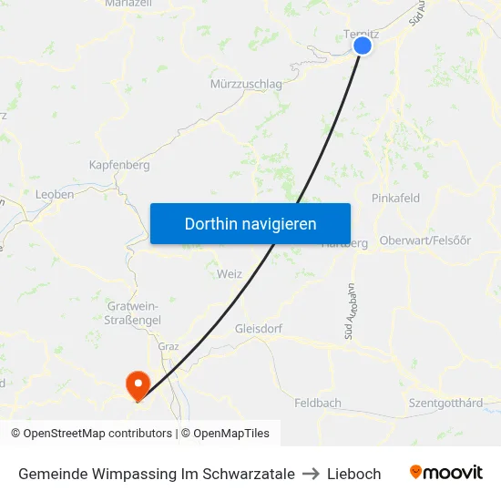 Gemeinde Wimpassing Im Schwarzatale to Lieboch map