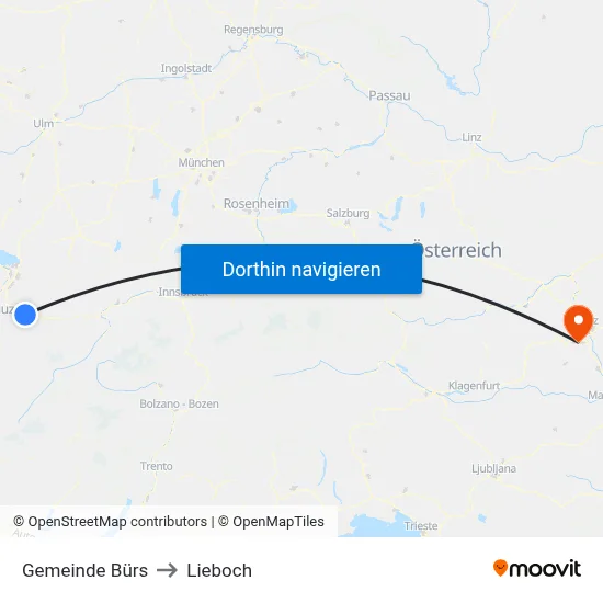 Gemeinde Bürs to Lieboch map