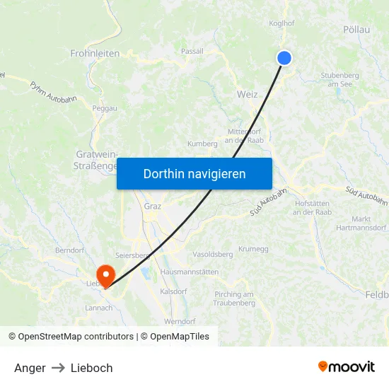 Anger to Lieboch map