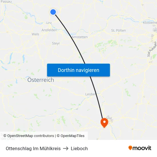 Ottenschlag Im Mühlkreis to Lieboch map