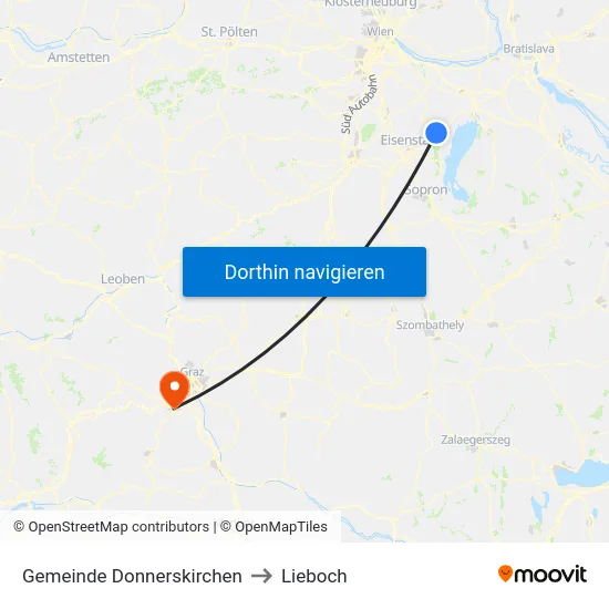 Gemeinde Donnerskirchen to Lieboch map