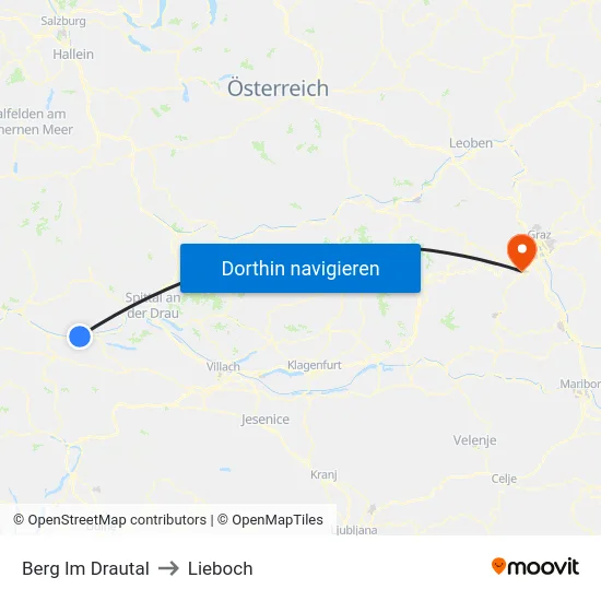Berg Im Drautal to Lieboch map