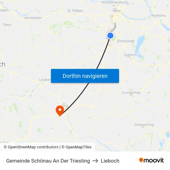 Gemeinde Schönau An Der Triesting to Lieboch map