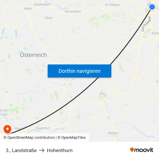 3., Landstraße to Hohenthurn map