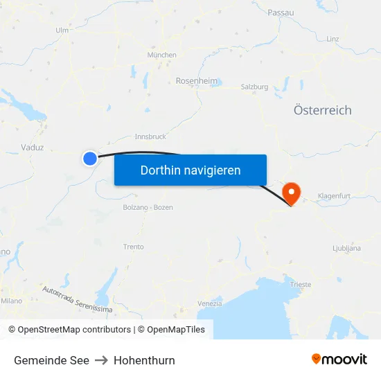 Gemeinde See to Hohenthurn map