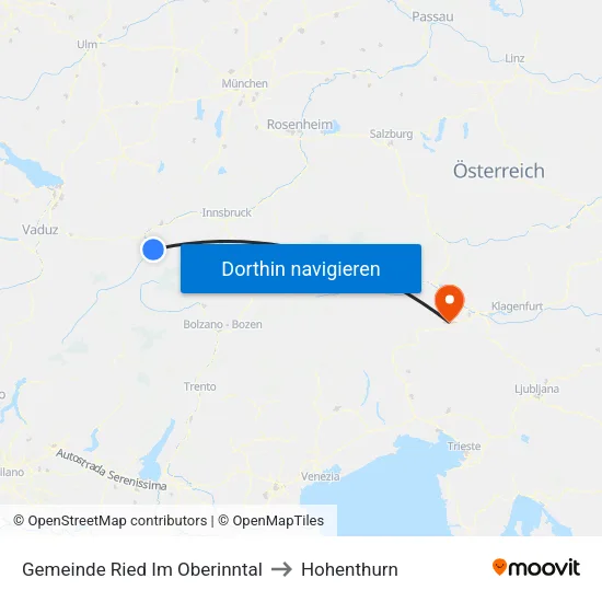 Gemeinde Ried Im Oberinntal to Hohenthurn map
