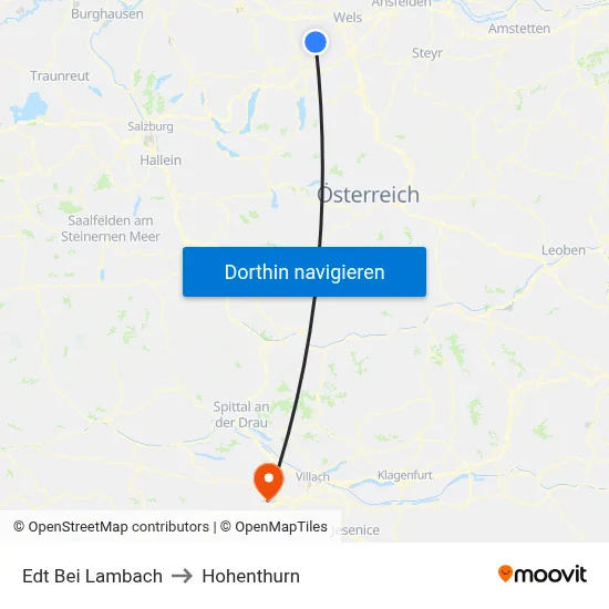 Edt Bei Lambach to Hohenthurn map
