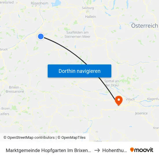 Marktgemeinde Hopfgarten Im Brixental to Hohenthurn map