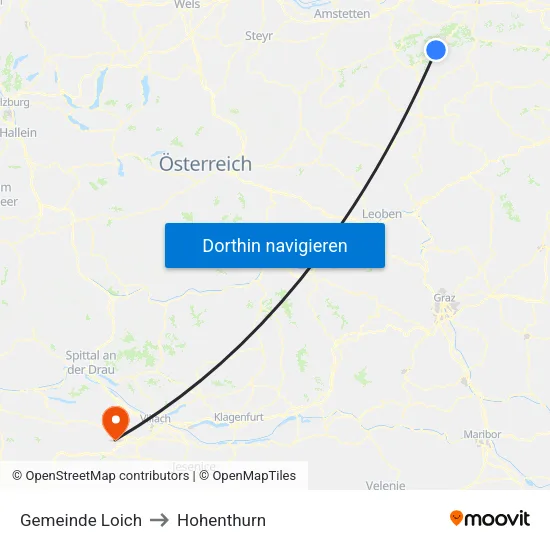 Gemeinde Loich to Hohenthurn map
