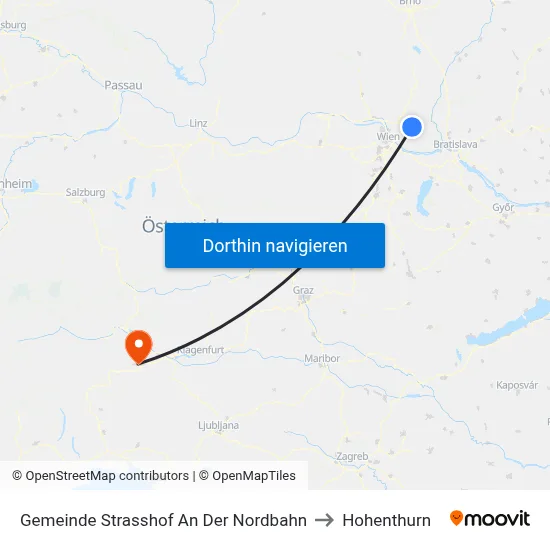 Gemeinde Strasshof An Der Nordbahn to Hohenthurn map