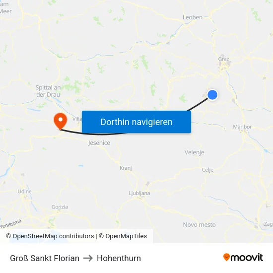 Groß Sankt Florian to Hohenthurn map