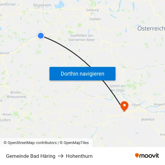 Gemeinde Bad Häring to Hohenthurn map