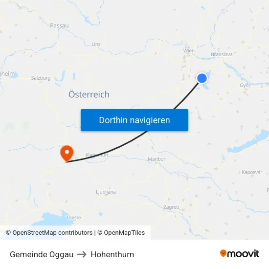 Gemeinde Oggau to Hohenthurn map