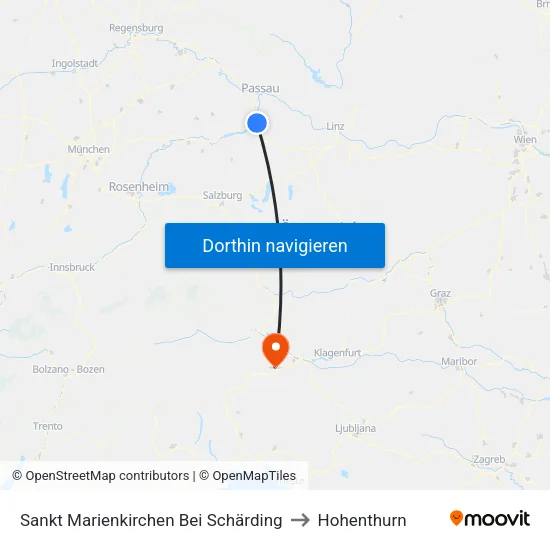 Sankt Marienkirchen Bei Schärding to Hohenthurn map