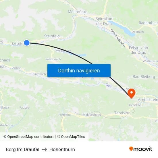 Berg Im Drautal to Hohenthurn map