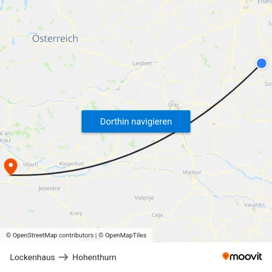 Lockenhaus to Hohenthurn map