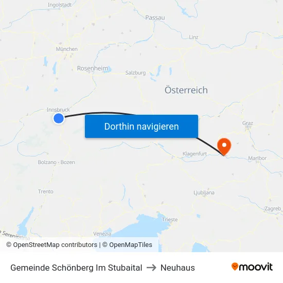 Gemeinde Schönberg Im Stubaital to Neuhaus map