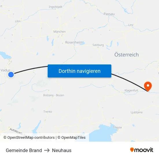 Gemeinde Brand to Neuhaus map