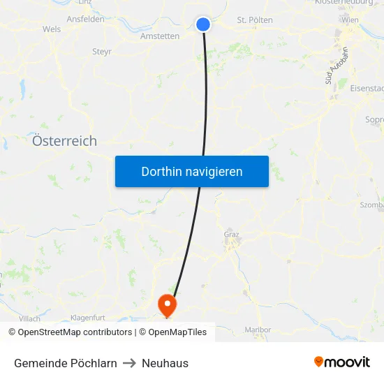 Gemeinde Pöchlarn to Neuhaus map