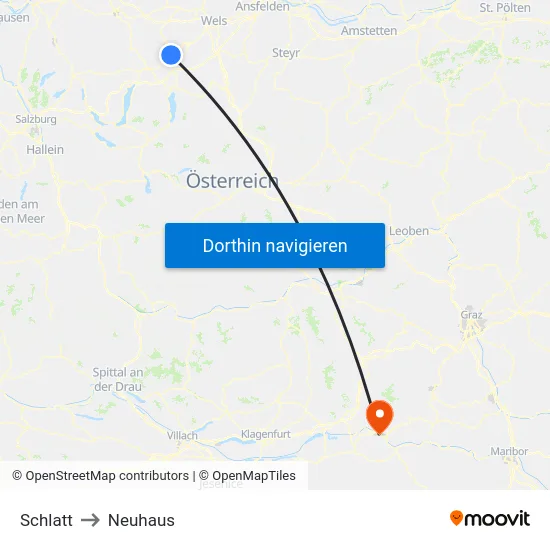 Schlatt to Neuhaus map