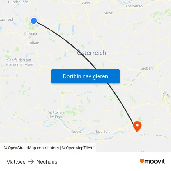 Mattsee to Neuhaus map