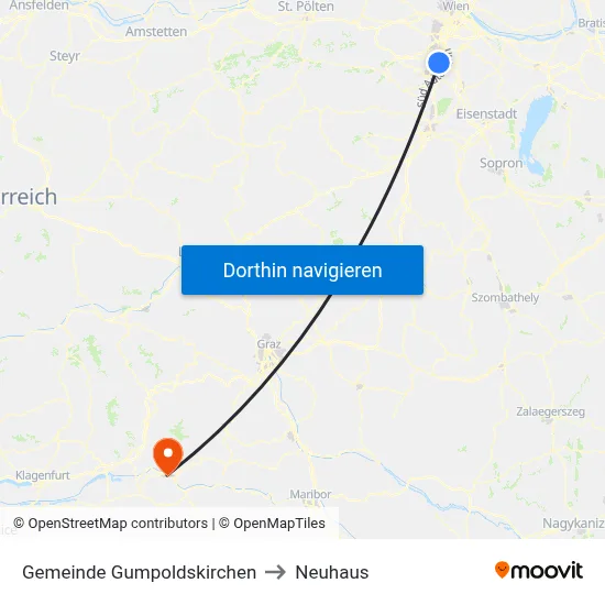 Gemeinde Gumpoldskirchen to Neuhaus map
