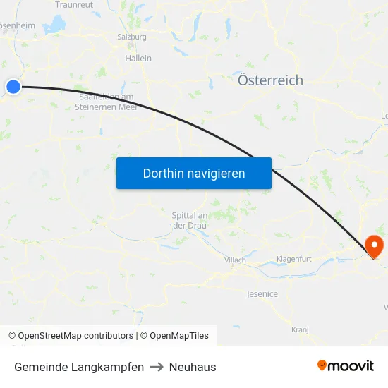 Gemeinde Langkampfen to Neuhaus map