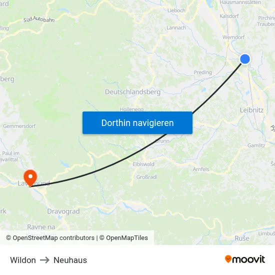 Wildon to Neuhaus map