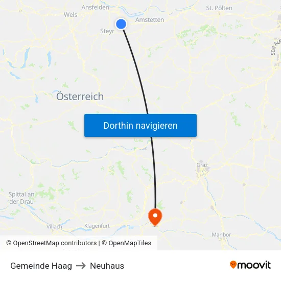 Gemeinde Haag to Neuhaus map