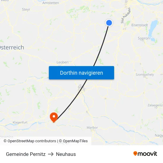 Gemeinde Pernitz to Neuhaus map