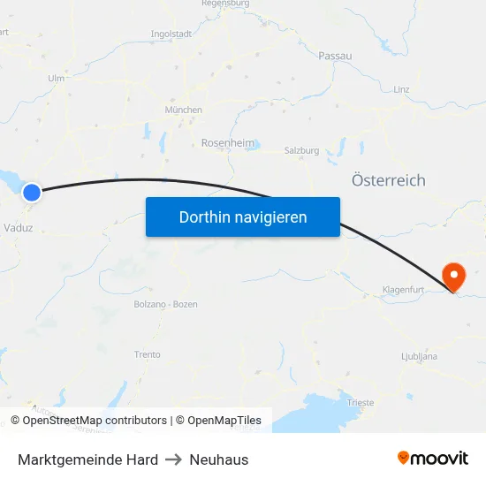 Marktgemeinde Hard to Neuhaus map