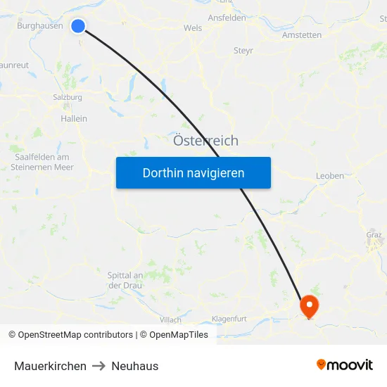 Mauerkirchen to Neuhaus map