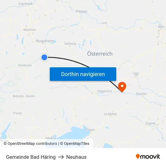 Gemeinde Bad Häring to Neuhaus map