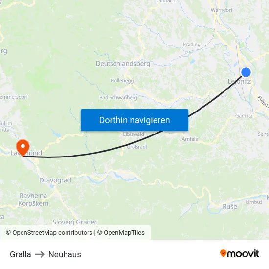 Gralla to Neuhaus map