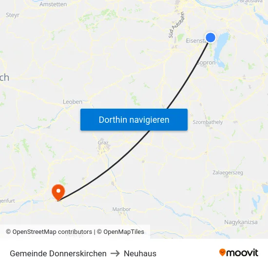 Gemeinde Donnerskirchen to Neuhaus map