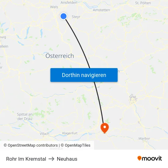 Rohr Im Kremstal to Neuhaus map