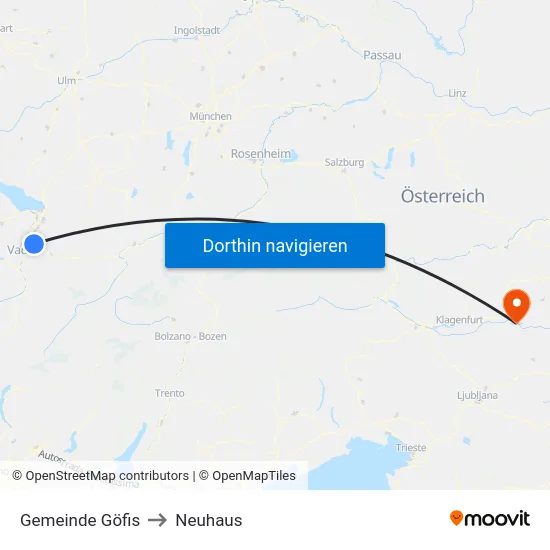 Gemeinde Göfis to Neuhaus map
